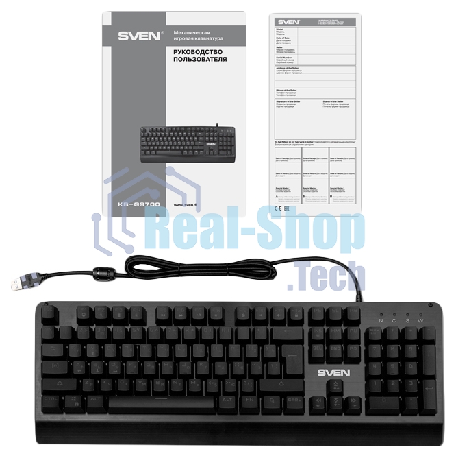 Клавиатура SVEN KB-G9700 проводная, USB Type-A, чёрный
