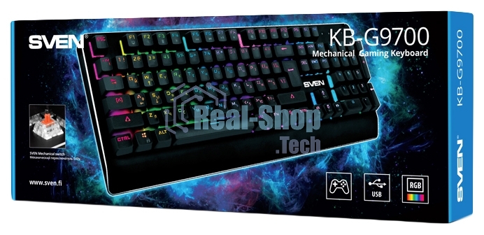 Клавиатура SVEN KB-G9700 проводная, USB Type-A, чёрный