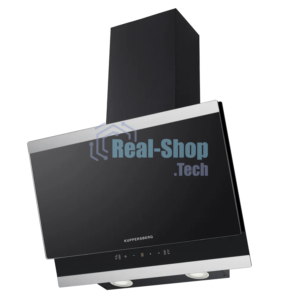 Вытяжка каминная Kuppersberg High-Tech F 603 Bx черно-серебристая, 59.5 см, 850 куб. м/ч, 53 дБ