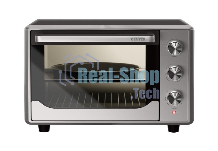 Мини-печь Centek CT-1540 Convection (сталь) 50л 2000 Вт, двойн стекло, внутр подсветка, max 320°