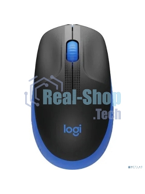 Мышь беспроводная Logitech M190 черный/синий, 1000 dpi, радиоканал, USB, кнопки - 3