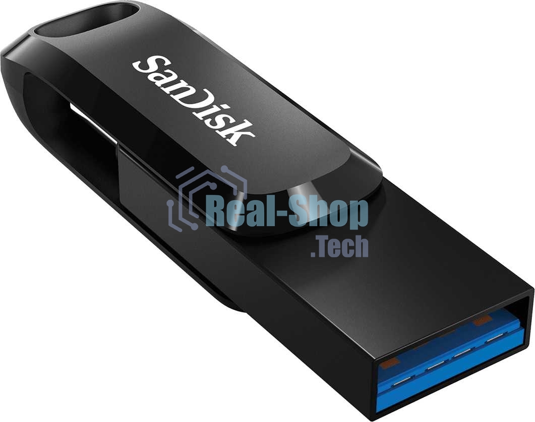 Флешка USB SanDisk DDC3 Ultra Dual Go (SDDDC3-064G-G46), 64Gb, USB 3.1/USB Type-C, R/W 150/30, черный