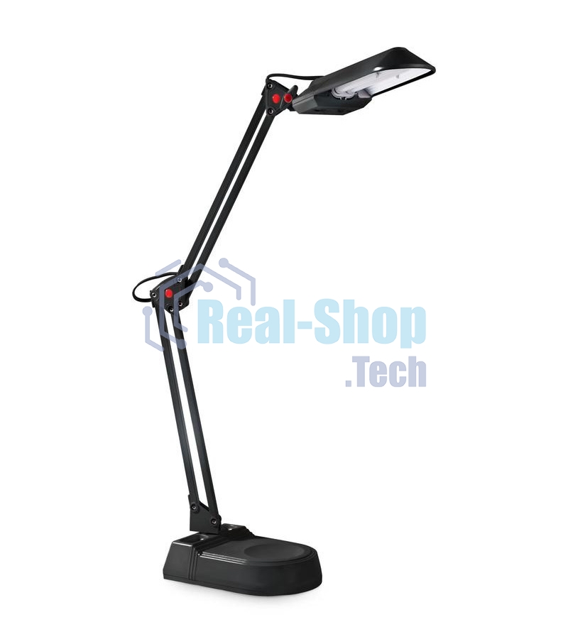 Лампа настольная Camelion KD-017A С0211W черный в к-те база+струбцина
