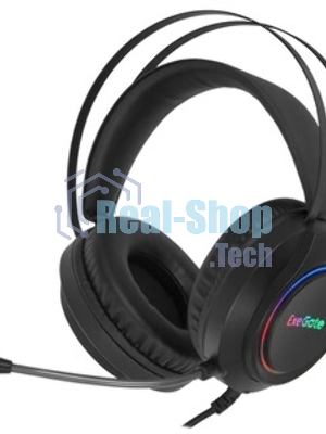 Гарнитура Exegate Cosmos HS-702GL чёрный, проводная, USB, виртуальный звук 7.1, подсветка