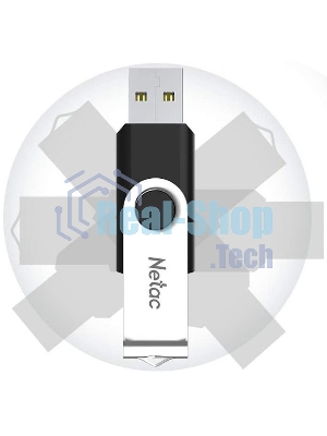 Флешка USB Netac U505 (NT03U505N-032G-20BK), 32Gb, USB 2.0, R/W 70/30, черный/серебристый