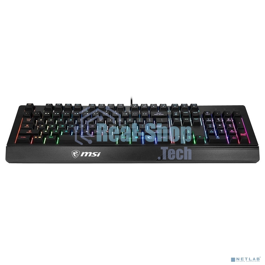 Клавиатура проводная MSI VIGOR GK20 RU черный USB Multimedia for gamer LED (подставка для запястий)
