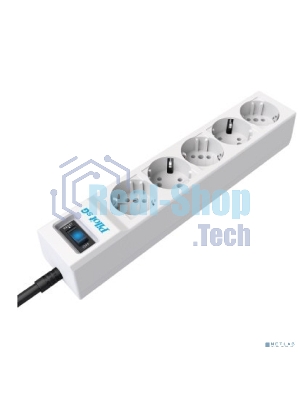 Сетевой фильтр ZIS PILOT Surge protector Pilot SG5 5 outlets (GP), 10A/2.2kVt, automatic circuit-breaker, 3 m