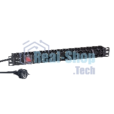 Блок розеток горизонтальный ExeGate ServerPro PDU-19H009 Al-5C135S-EU2.5-SW, 19