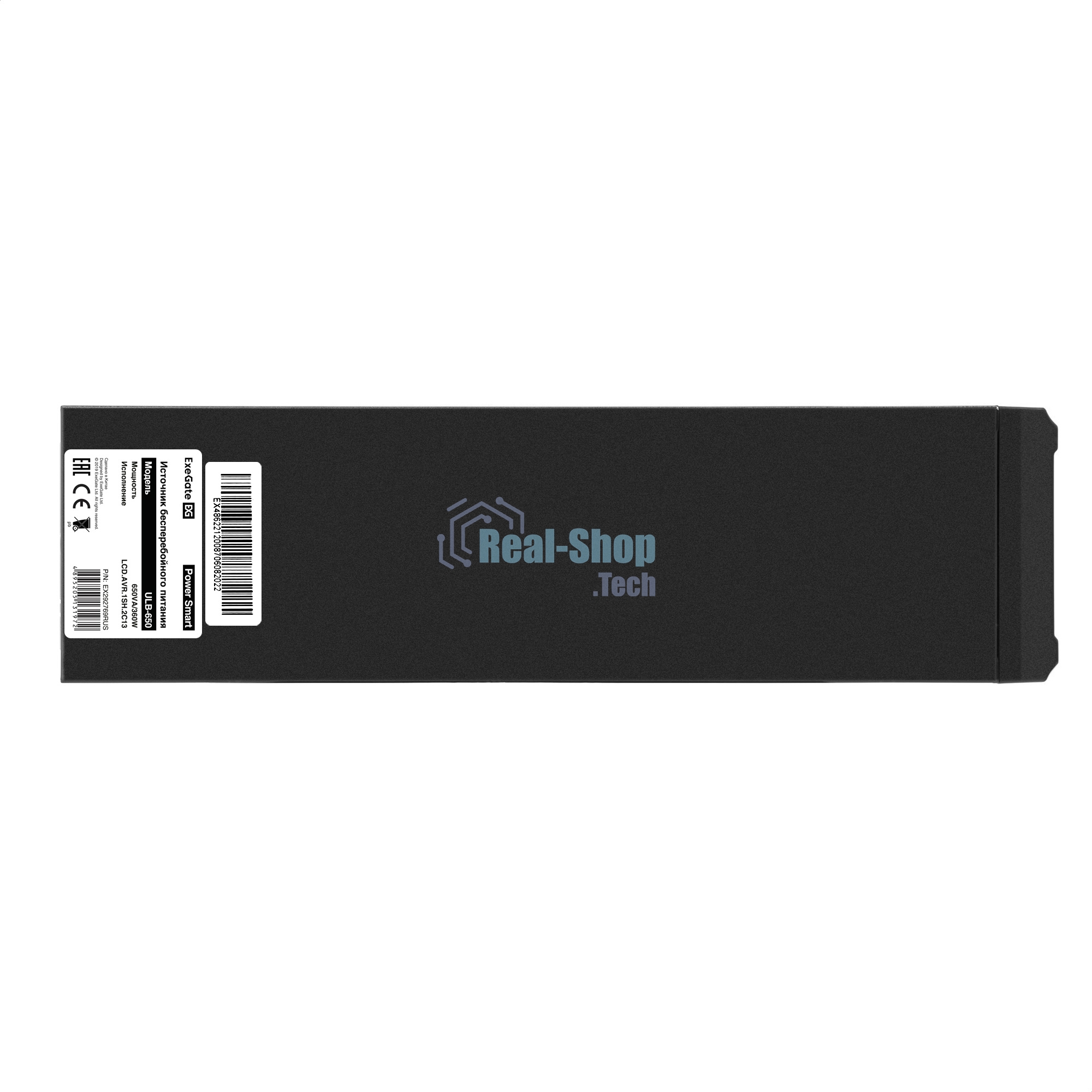 Источник бесперебойного питания ExeGate Power Smart ULB-650.LCD.AVR.1SH.2C13 650VA/360W, LCD, AVR,1*Schuko+2*C13, металлический корпус, черный