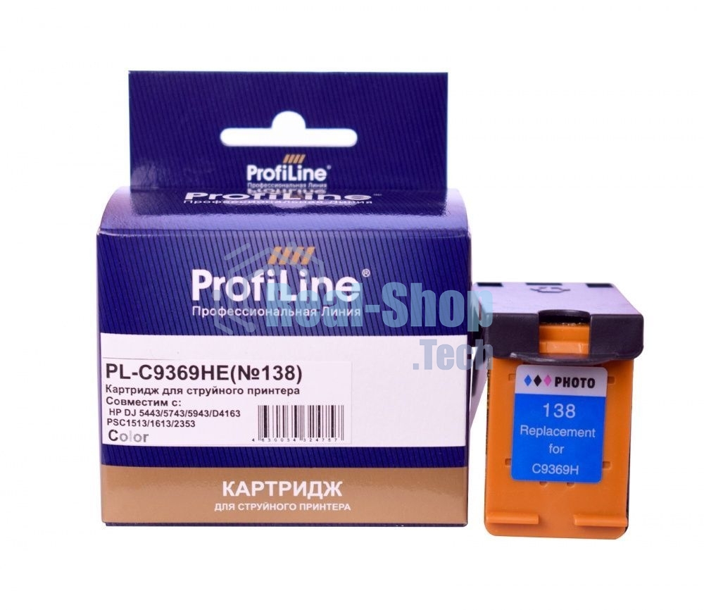 Картридж струйный ProfiLine PL-C9369HE №138 для принтеров HP DJ 5443/5743/5943/D4163 PSC1513/1613/2353 Color водные