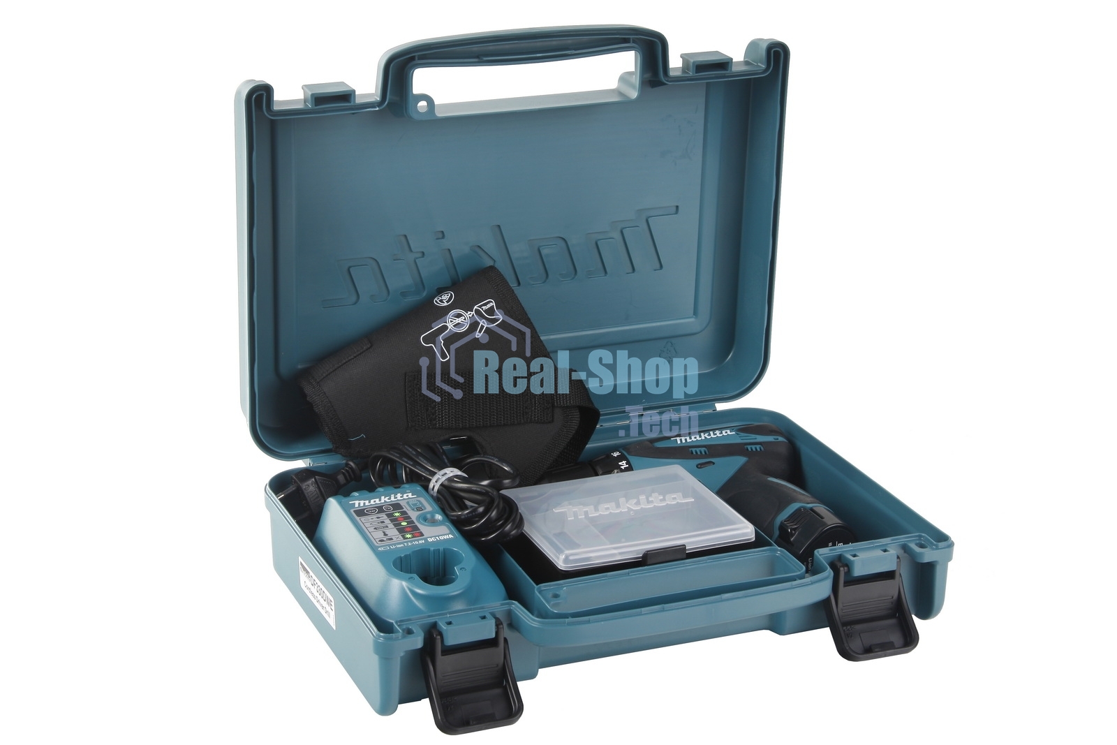Дрель-шуруповерт Makita DF330DWE, 10,8 В, 1,3 Ач, 24 Нм, щеточный