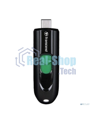 Флешка USB Transcend JetFlash 790C (TS128GJF790C), 128Gb, USB 3.2, R/W 90/60, черный/зеленый