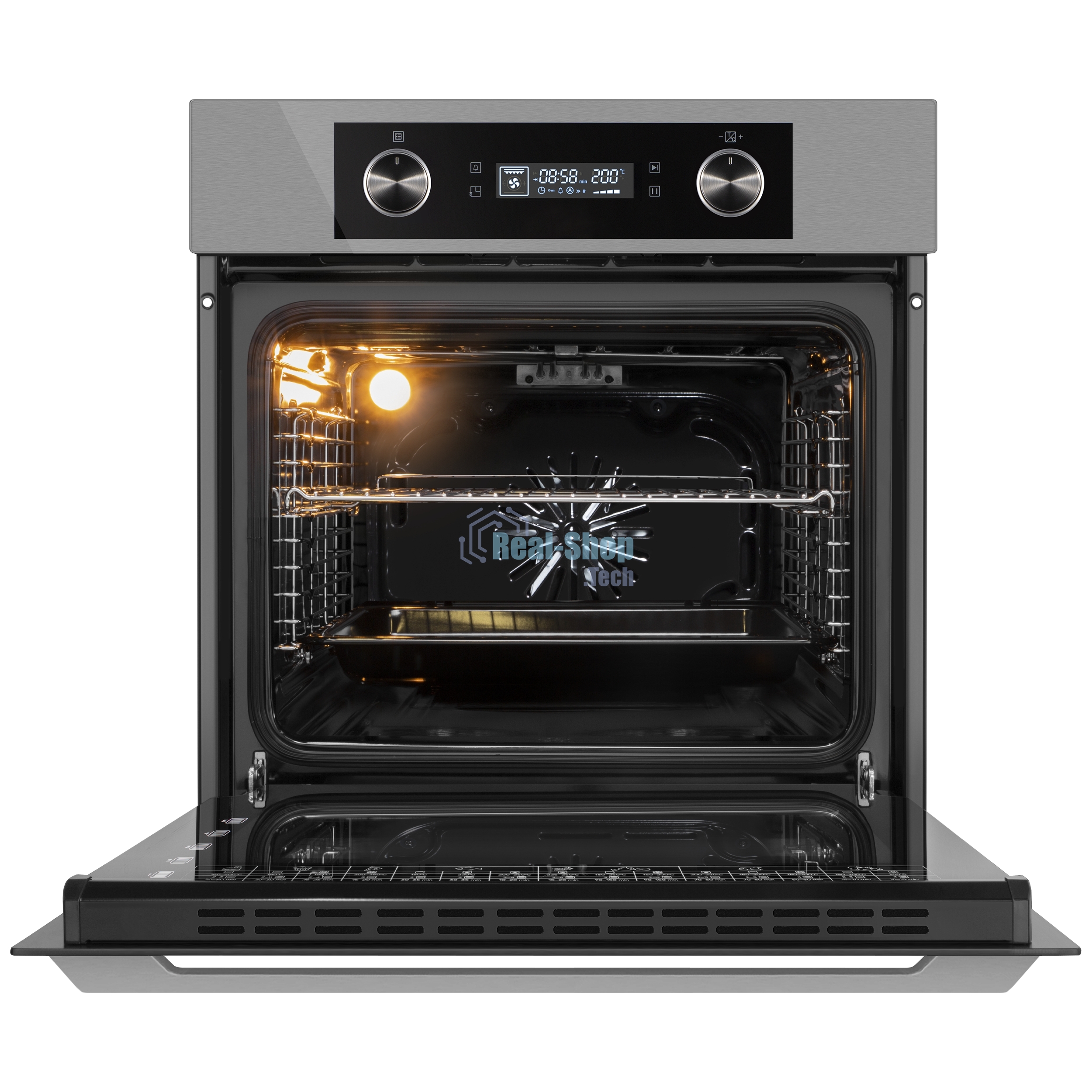 Шкаф духовой электрический Maunfeld AEOH60102S, 60л, дверца с 3 стеклами, нержавеющая сталь