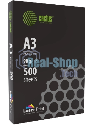 Бумага Cactus CS-LPA390500 A3/90г/м2/500л./белый для лазерной печати