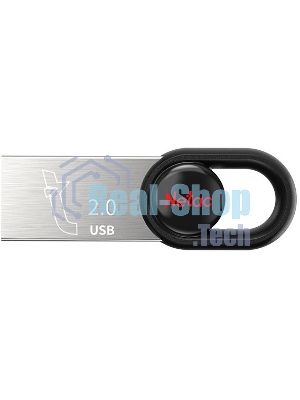 Флешка USB Netac UM2 (NT03UM2N-064G-20BK), 64Gb, USB 2.0, R/W 100/40, серебристый/черный