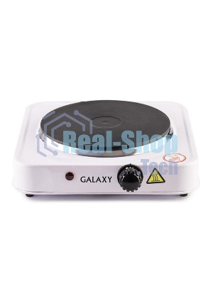 Плита настольная электрическая Galaxy Line GL3001 белый, 1.5 кВт, ТЭН, конфорки - 1, эмаль, поворотные переключатели