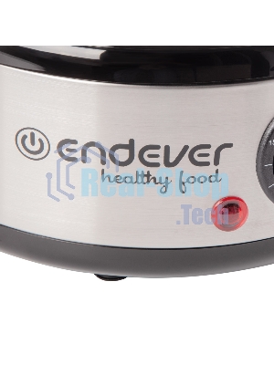 Пароварка Endever Vita-165 черный/стальной, 4.8 л, ярусы - 2, 600 Вт, механическое