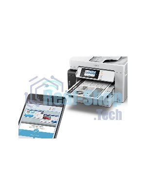 МФУ струйное EPSON M15180 (C11CJ41408), A3+, ч/б, печ. до 25 стр/мин., скан. до 26 стр/мин., 4800 x 1200 dpi (печать) 1200x1200dpi, USB, RJ-45, Wi-Fi, Air Print