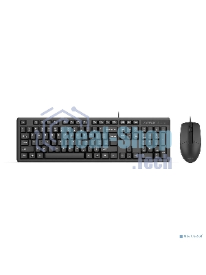 Комплект клавиатура+мышь A4Tech KK-3330 проводной, USB, 1200 DPI, чёрный