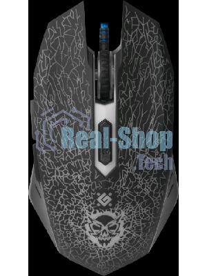 Мышь проводная Defender Shock GM-110L черный, 3200 dpi, USB, кнопки - 6