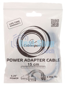 Разветвитель питания Cablexpert CC-PSU-SATA, SATA->PCI-Express 6pin, для подключения в/к PCI-Е (6pin) к б/п ATX