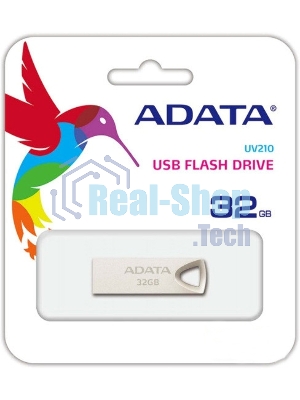 Флешка USB ADATA UV210 (AUV210-32G-RGD), 32Gb, USB 2.0, R/W 15/5, золотистый