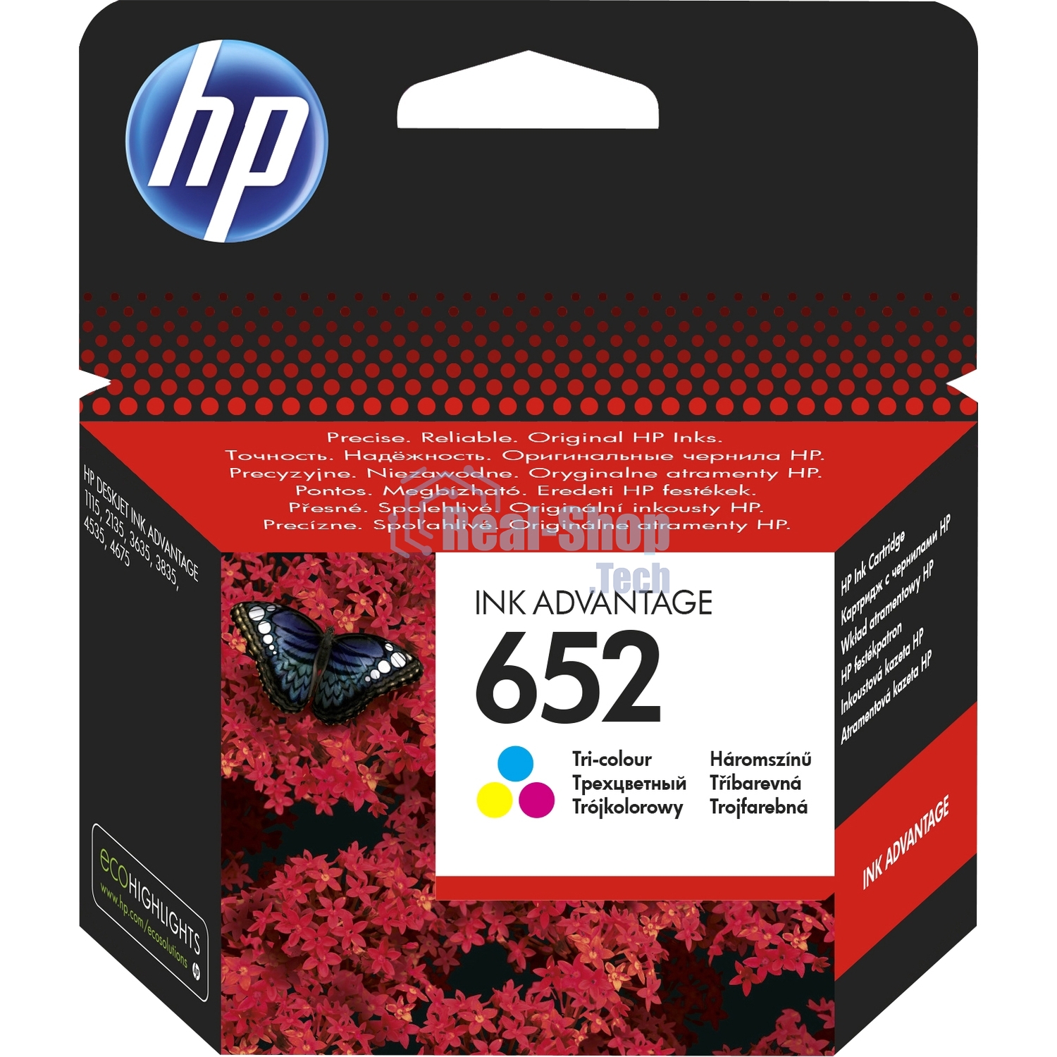 Картридж струйный HP 652 F6V24AE многоцветный, 200 стр., для HP DJ IA 1115/2135/3635/4535/3835/4675