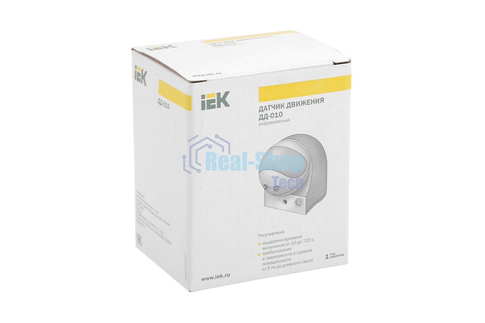 Детектор движения ДД 010 1100Вт угол. обз. 180град. IP44 бел. IEK LDD10-010-1100-001