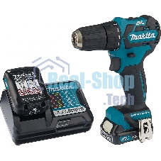 Дрель-шуруповерт Makita DF332DWAE, 12 В, 2 Ач, 35 Нм, бесщеточный