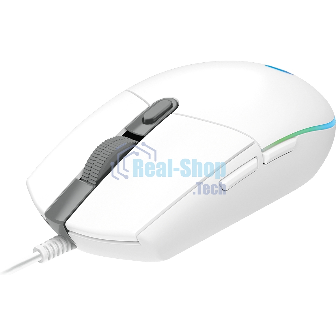 Мышь проводная Logitech G102 LIGHTSYNC белый, 8000 dpi, USB, кнопки - 6