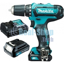 Дрель-шуруповерт Makita DF333DWYE, 12 В, 1.5 Ач, 30 Нм, щеточный
