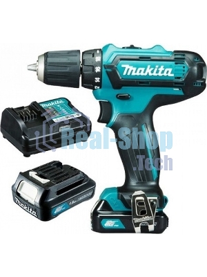 Дрель-шуруповерт Makita DF333DWYE, 12 В, 1.5 Ач, 30 Нм, щеточный