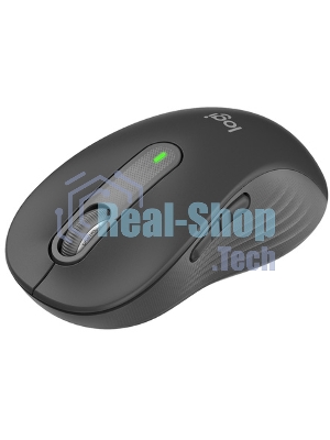Мышь беспроводная Logitech Signature M650 L графитовый, 4000 dpi, радиоканал, Bluetooth, USB, кнопки - 5