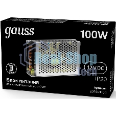 Блок питания GAUSS LED STRIP PS 100W 12V