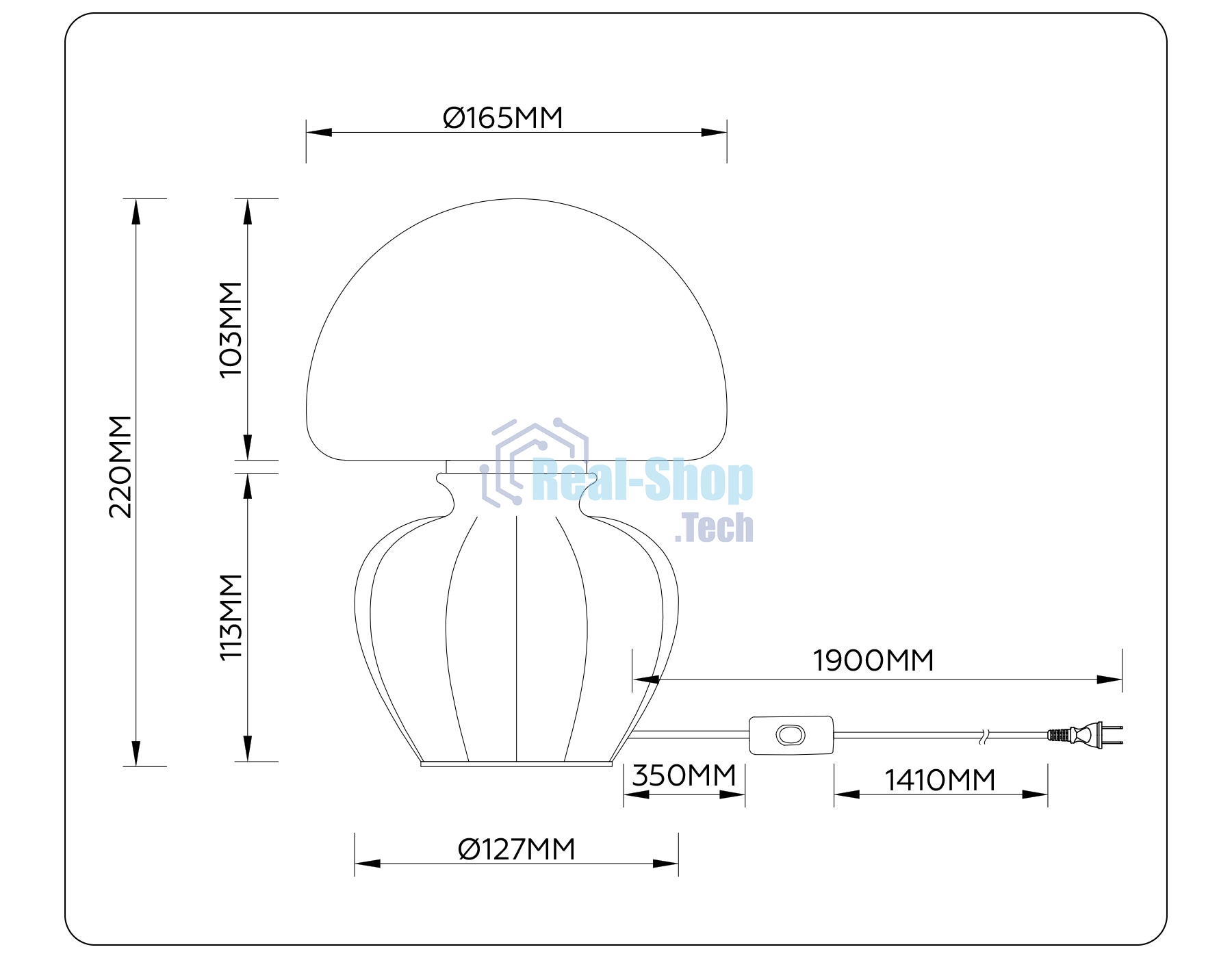 Светильник Ambrella light LH53248 GB/WH серо-синий/белый G9 max 28W D165*220