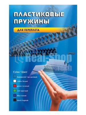 Пружины для переплета пластиковые Office Kit d=8мм 31-50лист A4 белый (100шт) BP2011