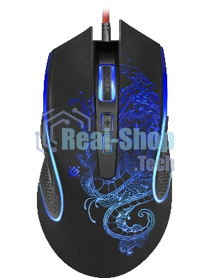Мышь проводная Defender Venom GM-640L черный, 3200 dpi, USB, кнопки - 8