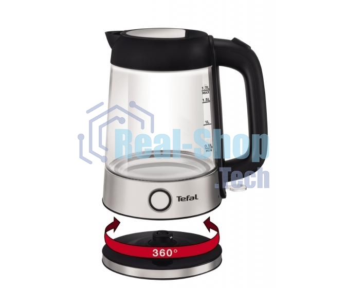 Электрочайник Tefal KI750D30 серебристый, 1.7 л, 2400 Вт, скрытый нагревательный элемент