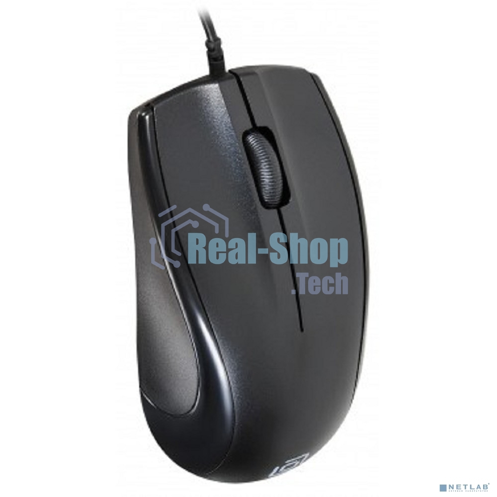 Мышь проводная Oklick 185M черный, 1200 dpi, USB, кнопки - 3