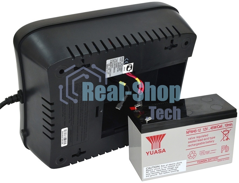 Источник бесперебойного питания Powercom Back-UPS SPIDER, Line-Interactive, LCD, AVR, 550VA/330W, Schuko, USB, черный (1456259)