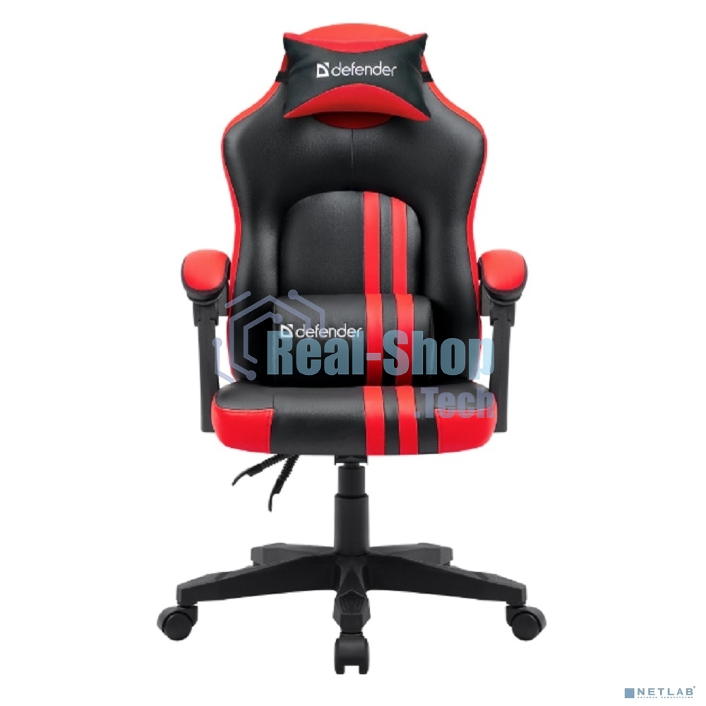 Кресло Defender MERCURY BLACK/RED черный/красный, экокожа