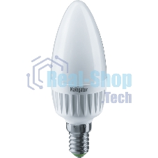 Лампа светодиодная Navigator NLL-C37-7-230-2.7K-E14-FR 7Вт свеча 2700К тепл. белый E14 500лм 176-264В
