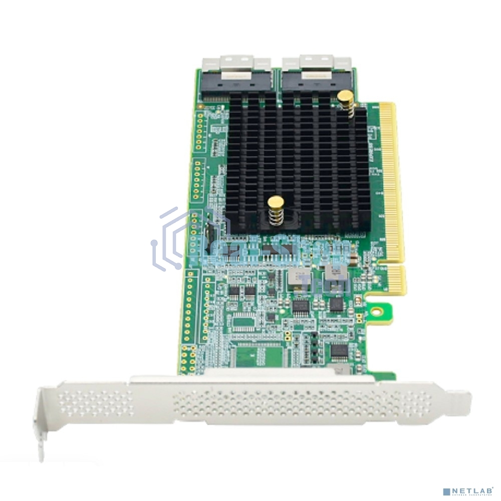 Адаптер для SSD PCIe x16 to Two SlimSAS SFF-8654 8i Retimer Adapter