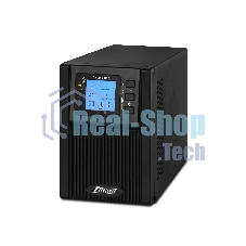 Источник бесперебойного питания PowerMan Online 1000 PLUS (1000ВА/800Вт, Online-Double conversion/LCD Display/USB/Software/RJ11/45,RS-232)