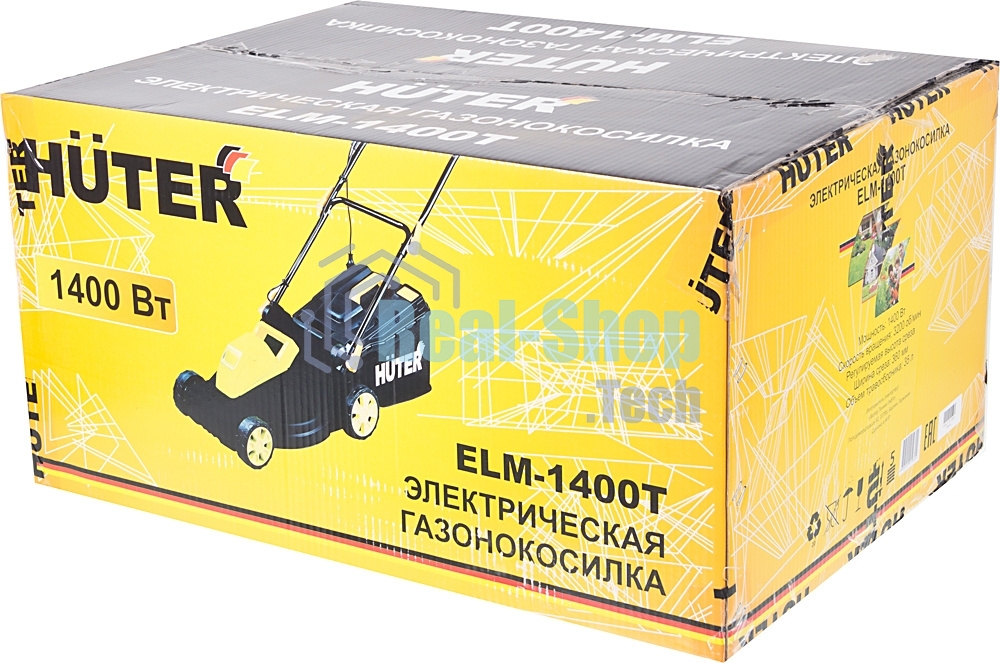 Газонокосилка электрическая Huter ELM-1400Т, от сети, 1400 Вт
