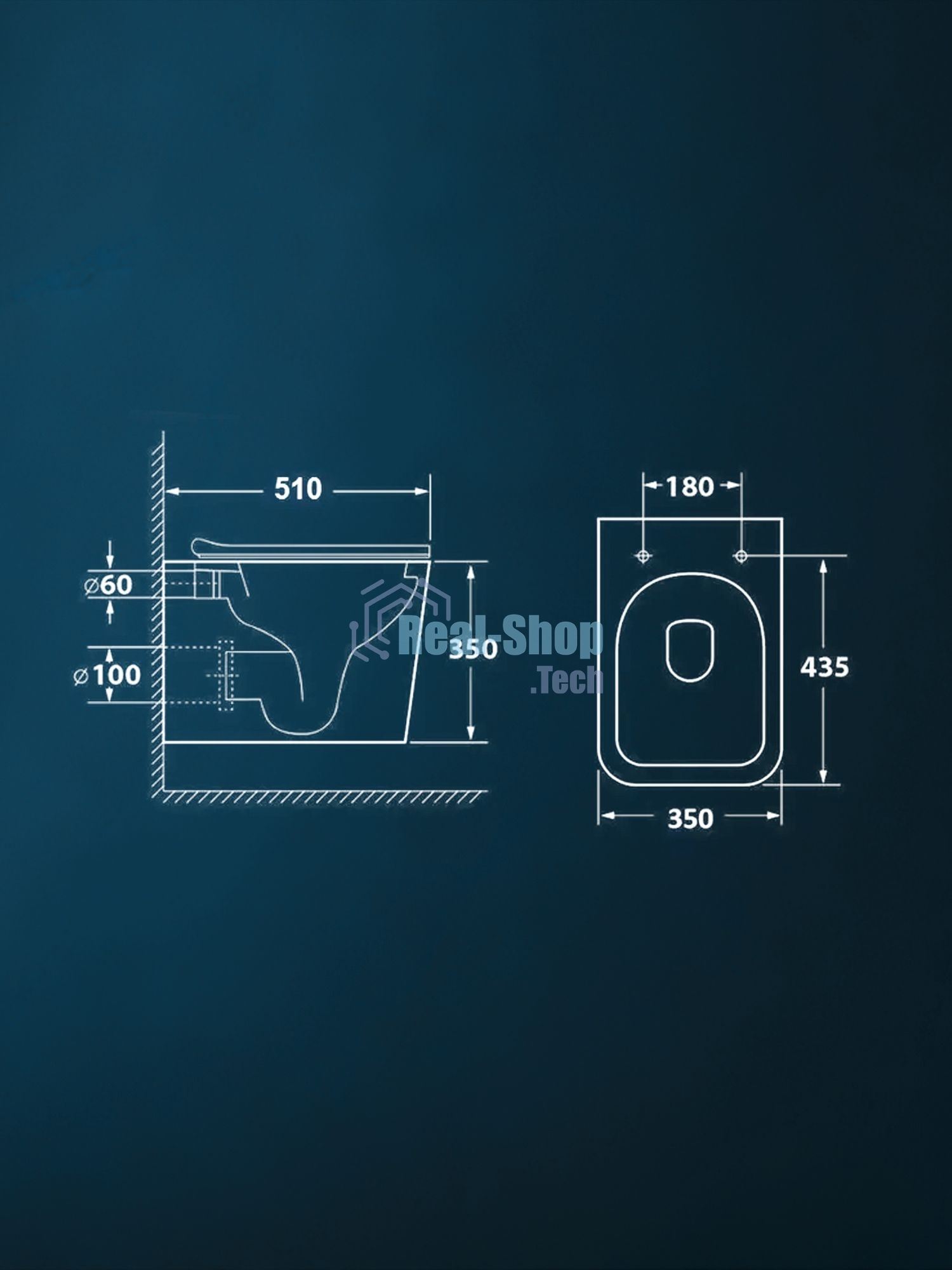 Комплект BAU 6 в 1: инсталляция BAU PRO, унитаз подвесной безободковый Bau Stil 51x35, сиденье дюропласт микролифт, клавиша BAU Soul, черная матовая