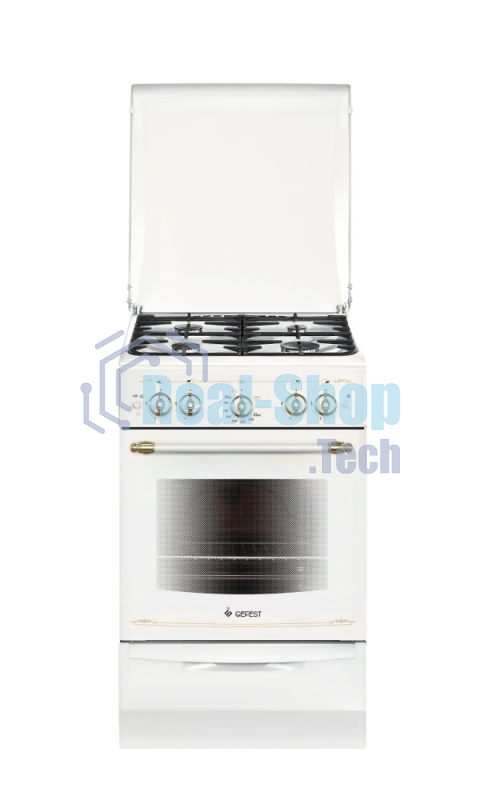 Плита газовая Gefest ПГ 5100-02 0185 белый, конфорок 4 шт, духовка 52 л, 50 см x 85 см x 58.5 см