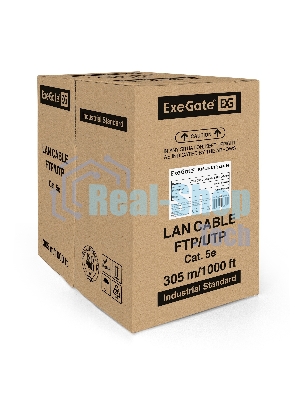Кабель ExeGate UTP 4 пары кат.5e медь, 24AWG, LSZH, бухта 305м, оранжевый