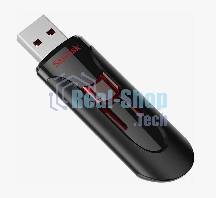 Флешка USB Sandisk CZ600 Cruzer Glide (SDCZ600-032G-G35), 32Gb, USB 3.0, R/W 100/20, черный