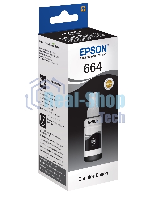 Чернила Epson 664 C13T664198 (аналог C13T66414A) черный 70мл для Epson L100